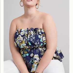 NWOT Anthropologie Ruffled Tube Top